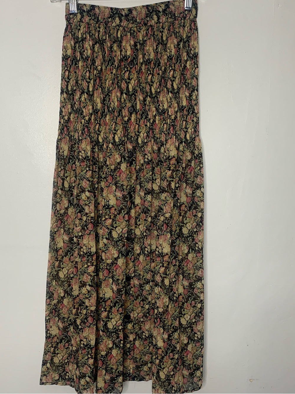 VTG Compagnie International Cottage Grandma Whimsey Garden Maxi skirt small - Picture 2 of 11